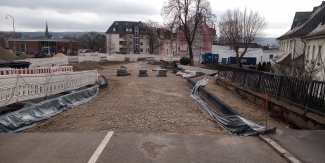 Baustelle Römerbrückenkopf Verkehrsanlagen